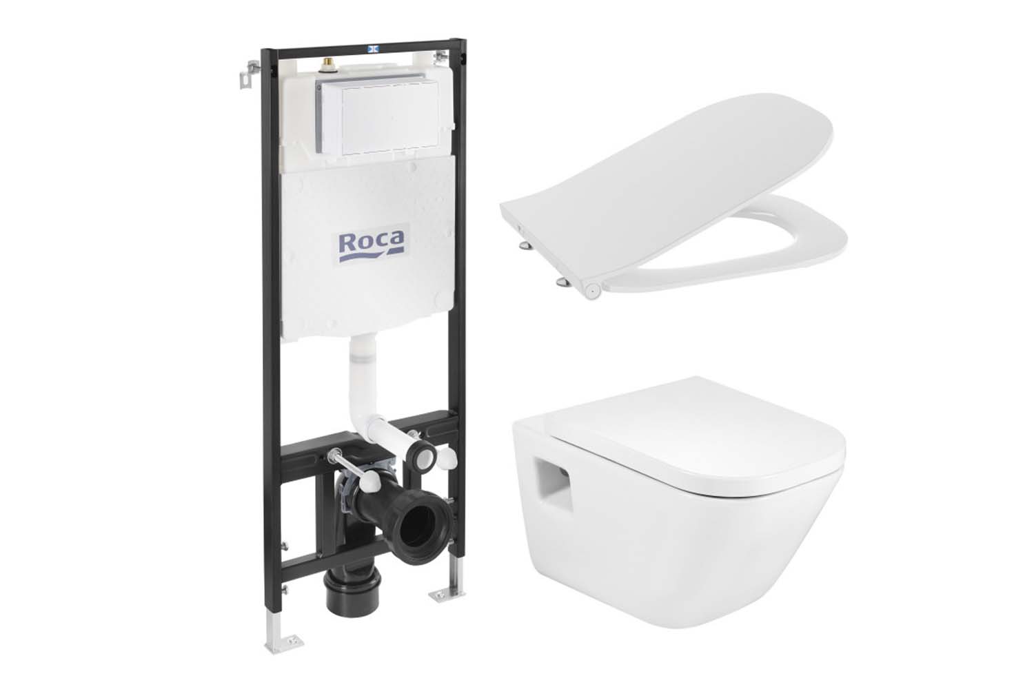 A89006002E Active One + A34647F000 Gap + A801472003 - Комплект Структура за Вграждане и Окачена Тоалетна Чиния